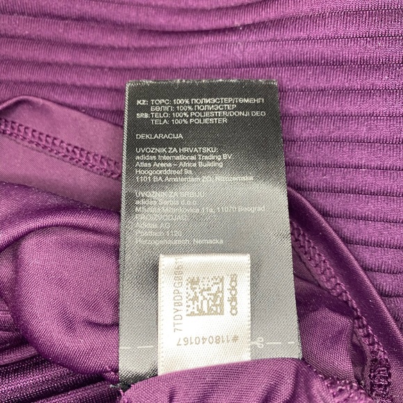 Purple adidas crop top or full length top with drawstring detail - Picture 5 of 5